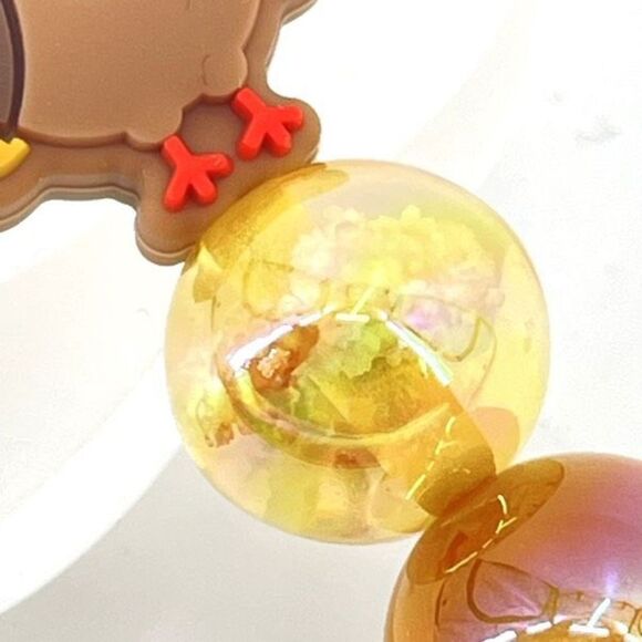 Turkey Thanksgiving gobble gobble handmade NEW cloud bead glitter yellow brown o - Picture 6 of 7